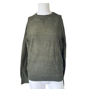 NEW GAP Olive Green Crew Neck Sweater Pullover Cotton Adult Size XS